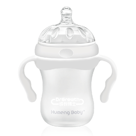 成长博士特宽口硅胶握把奶瓶230ML\CA042#（白色）