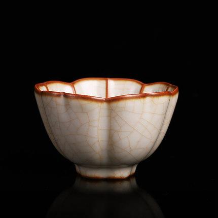 汝窑开片品茗杯小茶杯陶瓷功夫茶主人杯女单个单杯大号纯手工茶盏 商品图0