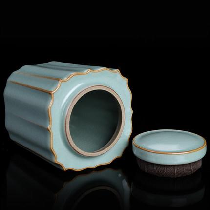 装茶叶的小罐陶瓷密封罐存茶小号普洱茶叶罐醒茶迷你便携随身家用 商品图1