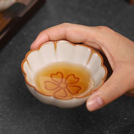 汝窑瓷茶杯茶具主人杯茶盏开片可养冰裂釉纯手工功夫茶个人单杯 商品图2