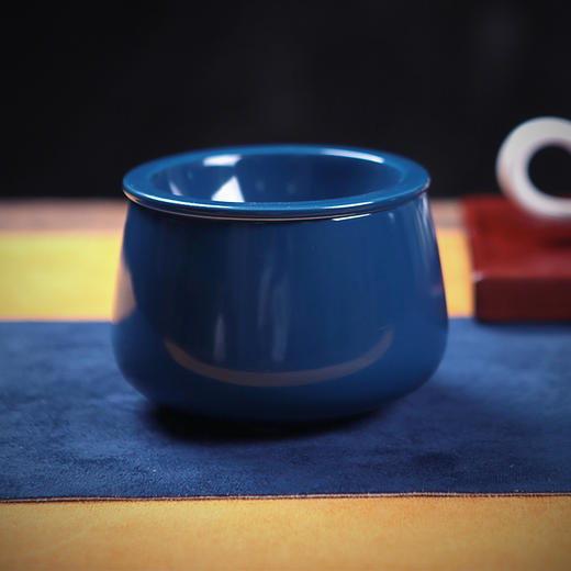 【茶洗】【茶家】禅定钵+盖_宝石蓝盛水水盂水缸 商品图0