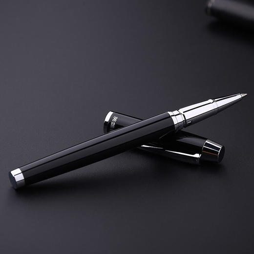 hero英雄官方正品签字笔中性笔7006纯黑学生用金属宝珠笔商务办公用水笔 商品图2