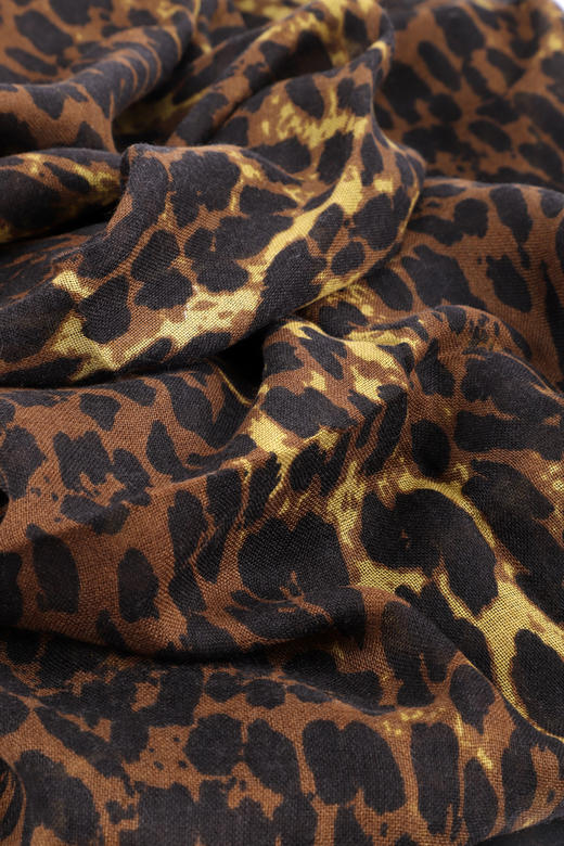 【市集专拍链接】时尚豹纹羊绒桑蚕丝围巾 商品图2