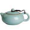 汝窑茶壶扁西施壶天青色陶瓷开片可养功夫茶具过滤泡茶壶小号单壶 商品缩略图3