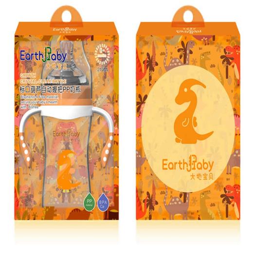大地宝贝标口葫芦自动握把PP奶瓶210ML\DA053# 商品图0
