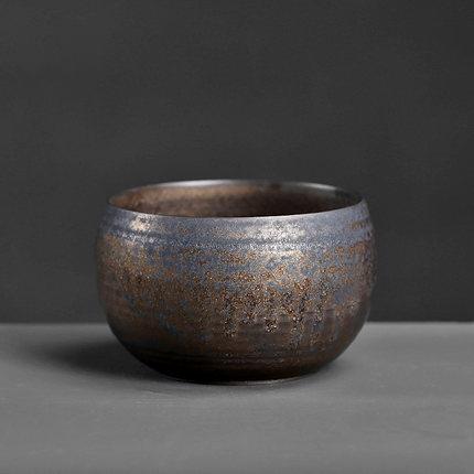 粗陶古铜鎏金杯洗小号茶洗陶瓷家用笔洗仿古洗茶杯的器皿 商品图0