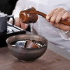 粗陶古铜鎏金菱角茶洗家用仿古水盂手工水洗小号建水笔洗 商品缩略图1