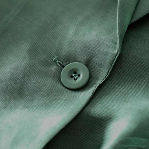 丁摩 夏款通勤简约一粒扣立体收腰西服气质修身丝麻小西装薄外套女20-199DY199 商品图10