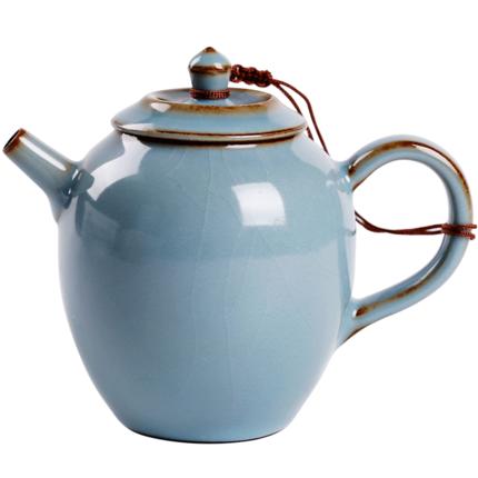 汝窑小茶壶陶瓷单壶汝瓷手工开片可养冰裂釉古代龙旦壶泡茶器家用 商品图3