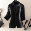 丁摩 夏款通勤简约一粒扣立体收腰西服气质修身丝麻小西装薄外套女20-199DY199 商品缩略图6