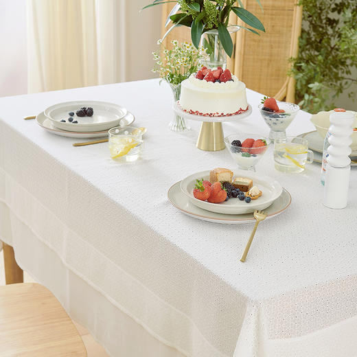 蕾丝餐桌布艺北欧ins风白色法式长方形家用桌布 商品图2