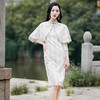YM-84628日常国风，小披肩蕾丝改良旗袍两件套 商品缩略图3