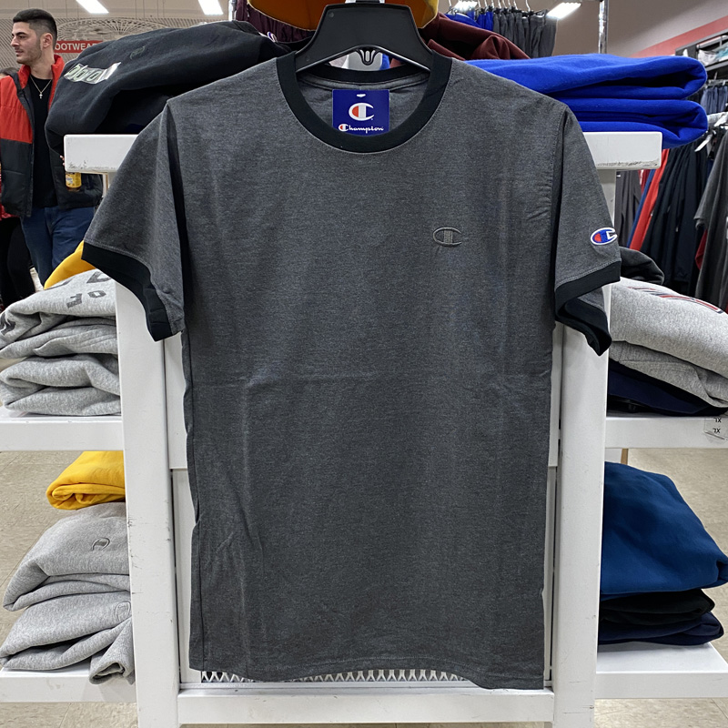 纽约大宝 champion 美版男士夏新款透气刺绣双标logo圆领短袖t恤