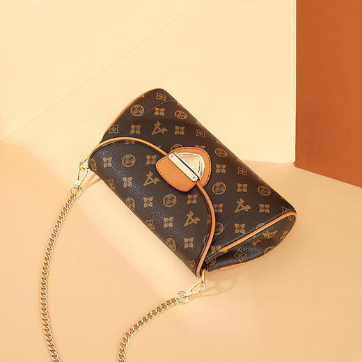 LW-HFN6830-1新款复古经典印花链条单肩斜跨包包 商品图1