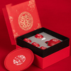 结婚大红色粗陶6头鸳鸯壶茶盘礼盒装家用陶瓷婚礼品送礼盒装喜庆 商品缩略图3