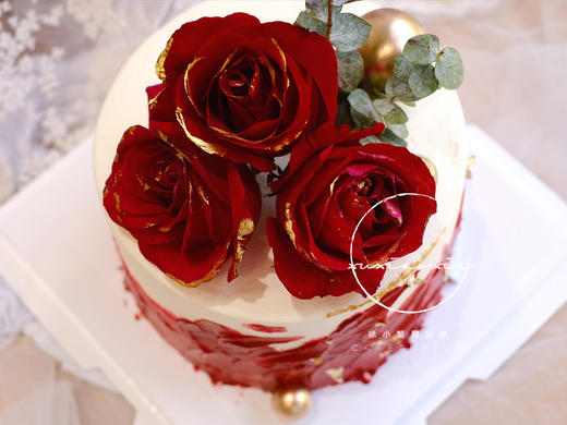 七夕特别款:玫瑰戚风蛋糕.