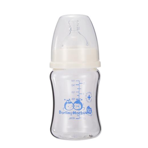 蜜儿港宽口径晶钻玻璃弧形奶瓶150ML\MA039#（彩虹版） 商品图0