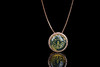 墨西哥蓝珀18K玫瑰金镶钻圆形 满镶吊坠  准提神咒 能量系列 商品缩略图0