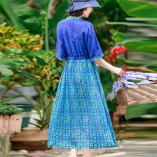 OG-36156新款可收腰显瘦假两件度假连衣裙 商品图2