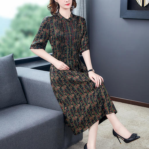 SYF-9211新款气质显瘦胖mm大码女装高贵减龄阔太太长款 商品图4