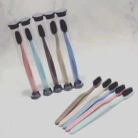 竹炭小麦秸秆牙刷（颜色随机发）