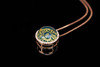 墨西哥蓝珀18K玫瑰金镶钻圆形 满镶吊坠  准提神咒 能量系列 商品缩略图2