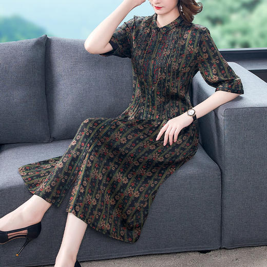 SYF-9211新款气质显瘦胖mm大码女装高贵减龄阔太太长款 商品图2