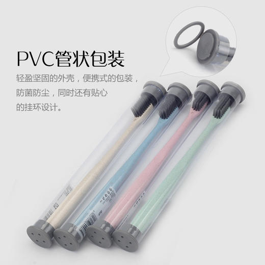 竹炭小麦秸秆牙刷（颜色随机发） 商品图2