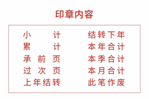 亚信会计科目原子印章10枚原子印章本年本月本季合计上年结转下年小计合计累计此笔作废财务出纳办公用品 商品图3