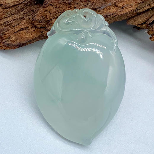派瑞翡翠 翡翠福寿双全 糯冰种 无色 商品图0