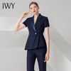 IWY/藏青色短袖西装长裤套装CP21 商品缩略图1