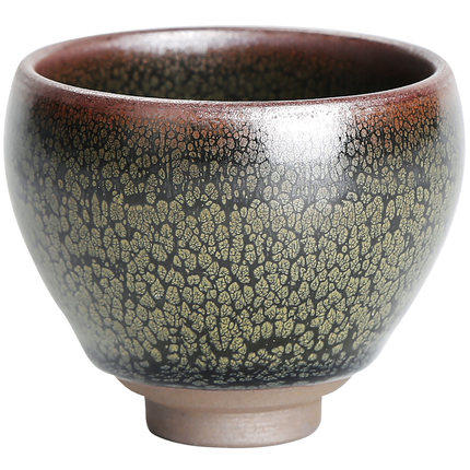 张国平建阳建窑绿鹧鸪手握杯建盏茶杯陶瓷单个茶盏主人杯单杯大号 商品图4