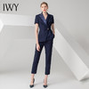 IWY/藏青色短袖西装长裤套装CP21 商品缩略图0