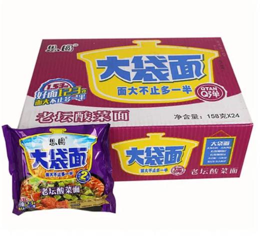 思圆大袋面老坛酸菜面158克/袋24袋/箱 商品图0