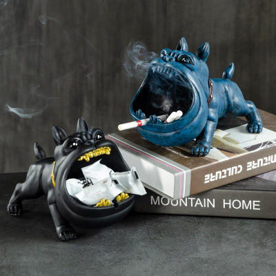 网红创意卡通烟灰缸家用客厅摆件复古陶瓷办公室多用途零食 商品图13