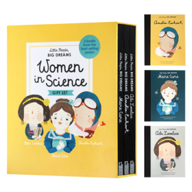 小女孩大梦想 科学家3册盒装 英文原版 Little People Big Dreams Women in Science 女生励志传记故事书 英文版进口英语书
