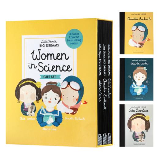 小女孩大梦想 科学家3册盒装 英文原版 Little People Big Dreams Women in Science 女生励志传记故事书 英文版进口英语书 商品图0