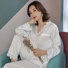 【法式慵懒风】蕾丝缎面家居服 如真丝般的手感 初乳似的丝滑 细腻得像巧克力一样