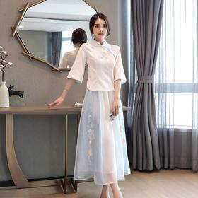 CYY-0023中国风改良古装刺绣两件套夏季仙气民国风女装
