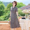 CYY-0023夏新款妈妈装洋气碎花长裙 商品缩略图1