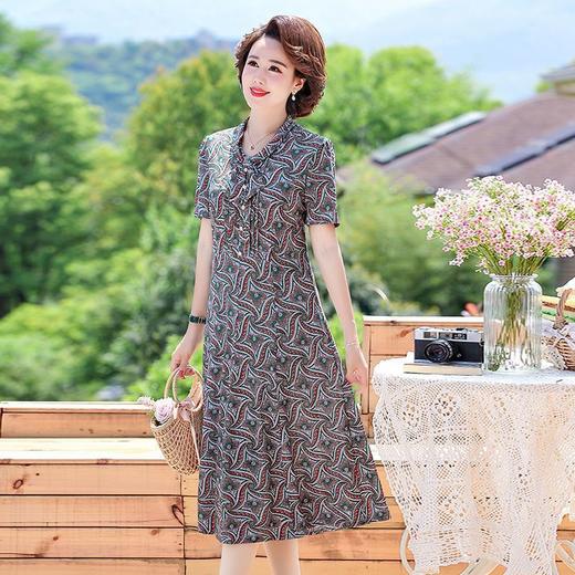 CYY-0023夏新款妈妈装洋气碎花长裙 商品图1