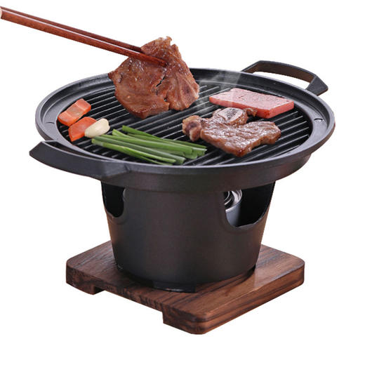 学生宿舍一人食韩式家庭烤肉炉便携式烤肉家用无烟烧烤炉室内小型烧烤架子 商品图1