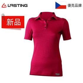 新品捷克Lasting16微米超细美利奴羊毛 ALISA4747女款爱丽莎羊毛POLO短袖