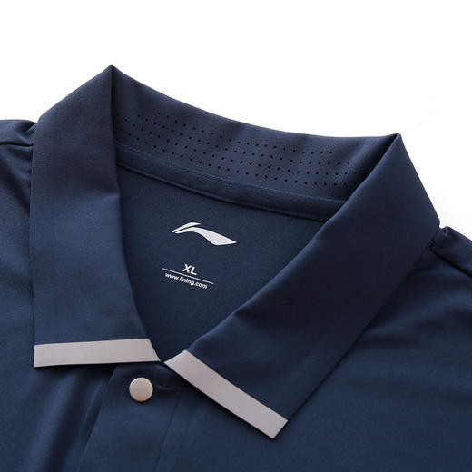 李宁Lining ATSQ389-1 运动T恤国旗版 翻领运动衫 墨水蓝 感受国手的力量！ 商品图2