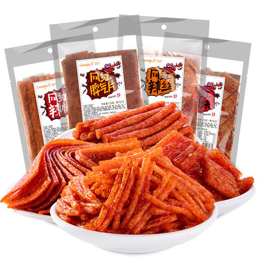【刻凡网红小辣条棒辣皮125g、3包】网红休闲怀旧零食品 商品图4