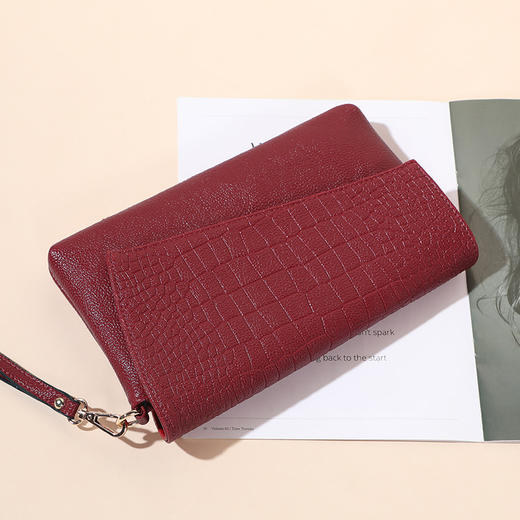 HM-7810-D欧美高端真皮单肩斜跨女包手拿包 商品图1