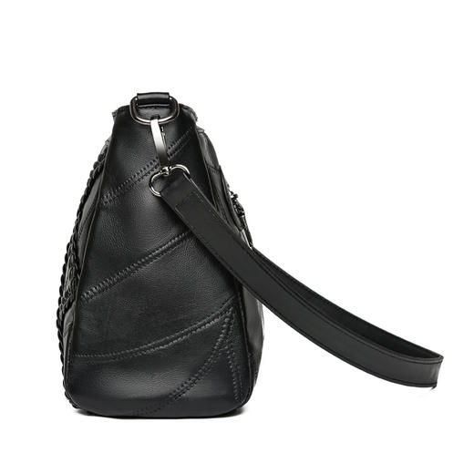 XC-1051真皮女包羊皮编织单肩贝壳包韩版时尚斜挎包软皮百搭手提小包包 商品图1