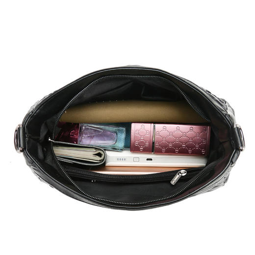 XC-1051真皮女包羊皮编织单肩贝壳包韩版时尚斜挎包软皮百搭手提小包包 商品图3