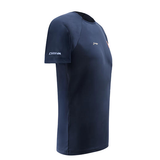 李宁Lining AHSQ887-1 运动T恤国旗版 圆领运动衫 墨水蓝 感受国手的力量！ 商品图6