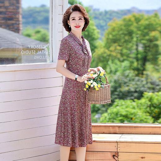 CYY-0023夏新款妈妈装洋气碎花长裙 商品图2